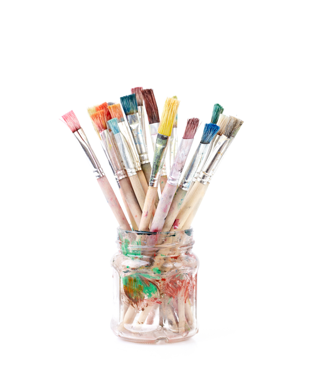 Paint brushes isolated on white